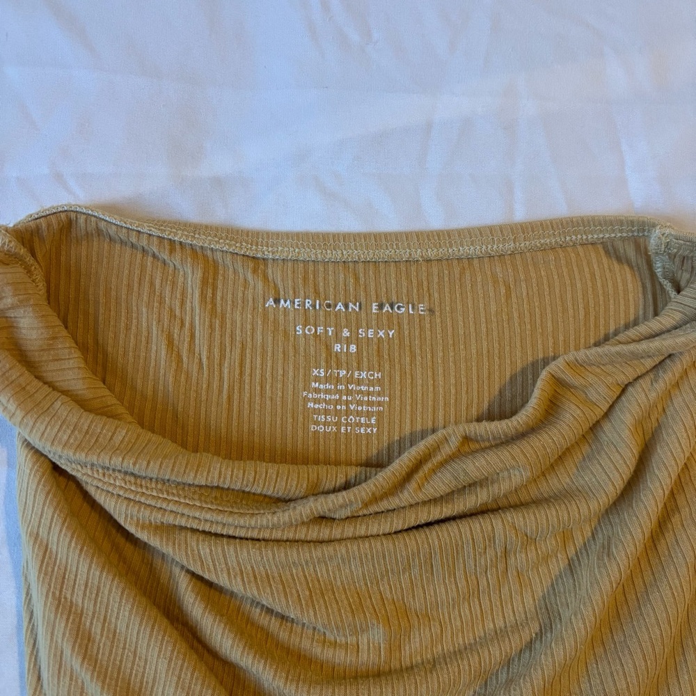 3/$25 American Eagle Outfitters Tan Crop Top